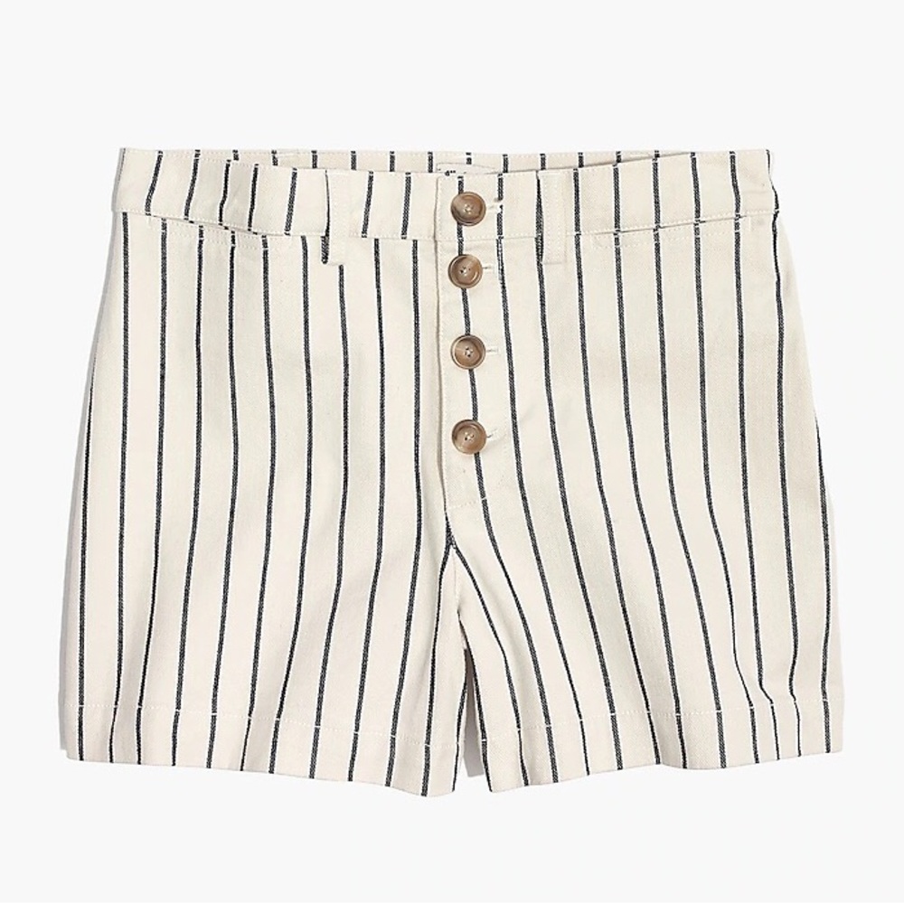 Madewell Emmett Button-Front Shorts in Stripe